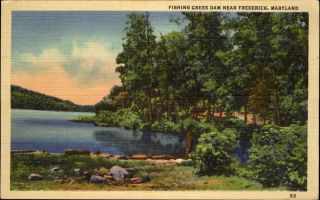 Fishing Creek Dam Near Frederick Maryland Md 1930s