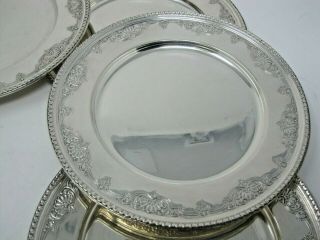 9 Sterling Silver Plates 6 