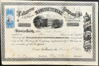 Tallassee Manufacturing Co No.  1 Stock 1872 Al Civil War Armory Gen.  Birkett Sig