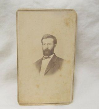 1865 Austin Nevada Cdv Photo Of Bearded Man By Leo Schumacher