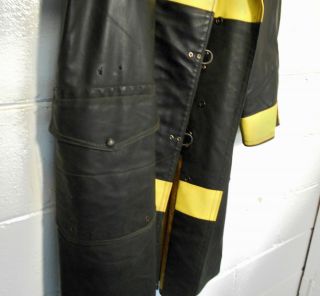 Vintage Firemans Rubber Turnout Bunker Coat By By Midwestern 11