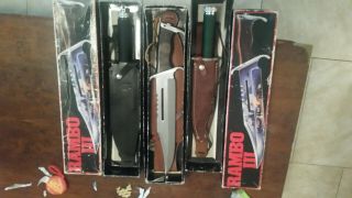 1988 Rambo I,  Ii,  Iii 3 16 " Bowie Knife & Leather Sheath Gil Hibben