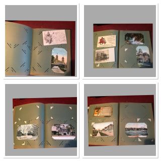 Antique Postcard Album w - Few Photos All Postcards & Photos Shown Estate Fresh 6
