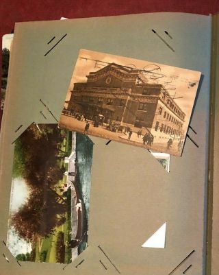 Antique Postcard Album w - Few Photos All Postcards & Photos Shown Estate Fresh 7