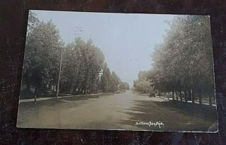 Suttons Bay Mi Real Photo Postcard 1920 Era Street Scene