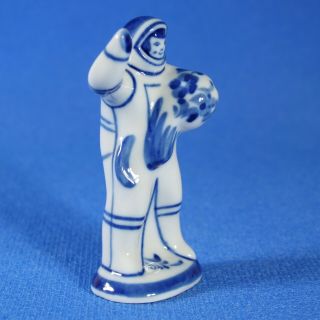 Soviet Cosmonaut,  Gzhel Porcelain,  Space,  Rocket Ussr,  Handmade