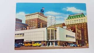 Omaha Nebraska 18th And Farnam Greyhound Bus Station Depot Chrome Postcard