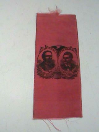 Presedent Rutherford B Hayes & W.  A.  Wheeler Political Campaign Ribbon 2