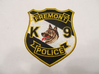 California Fremont Police K - 9 Unit Patch