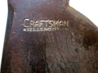 Vintage Craftsman =reg.  U.  S.  Pat.  Off - M=,  25.  15 Oz Hatchet Head