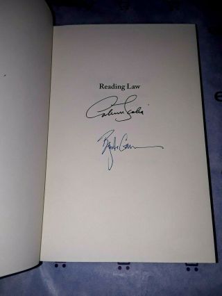 Rare Antonin Scalia & Bryan Garner Signed Reading Law Signed Book W/jsa Loa
