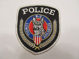 Arkansas Lowell Police K - 9 Unit Patch