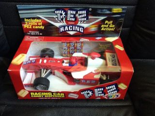 Nib Pez Red Indy Formula One Race Car Pull And Go Collectible
