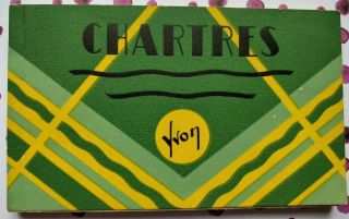 Vintage Book Of 20 Postcards Of Chartres By Yvon1930s?
