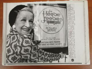 Vintage Wire Ap Press Photo Singer Vet Boswell Sisters,  The Heebie Jeebies 1