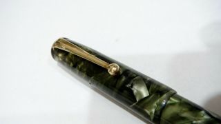 Onoto The Pen No 16,  Green Marble,  Full Flex 14k Medium Nib,