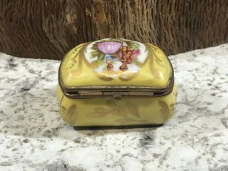 Antique French Gilded Trinket Box Miniature w/ Sevres mark 4