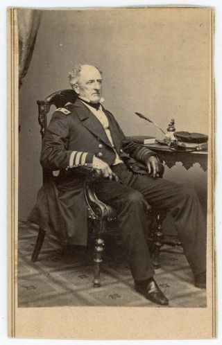 Franklin Buchanan Admiral Confederate Navy Civil War U.  S Naval Academy Cdv Photo