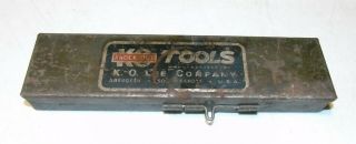 Vintage Knock Out Tools K.  O.  Lee Company 10.  25 X 2.  5 X 1.  15 " Metal Tool Box