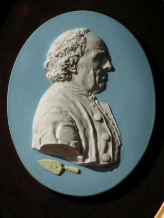 Wedgwood C.  1779 Tri - Color Jasper Medallion Of Edward Bourne Signed Wm.  Hackwood