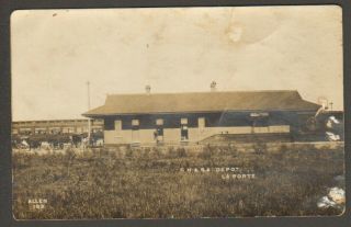 Early Rppc,  Galveston - Harrisburg & San Antonio Railroad Depot,  La Porte,  Tx.
