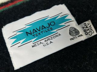 Navajo Textiles Mills Inc Pure Wool Blanket 78 x 62 Southwestern Reversible USA 10