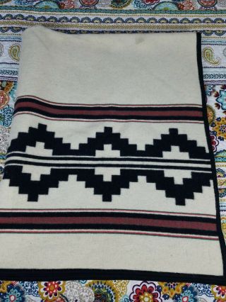 Navajo Textiles Mills Inc Pure Wool Blanket 78 x 62 Southwestern Reversible USA 3