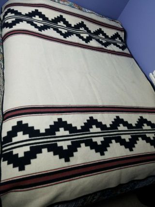 Navajo Textiles Mills Inc Pure Wool Blanket 78 x 62 Southwestern Reversible USA 5