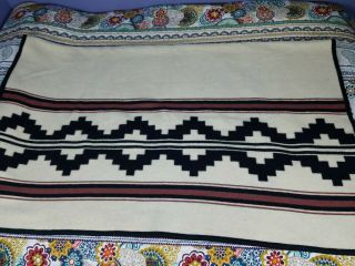 Navajo Textiles Mills Inc Pure Wool Blanket 78 x 62 Southwestern Reversible USA 7