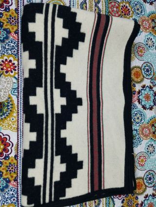 Navajo Textiles Mills Inc Pure Wool Blanket 78 x 62 Southwestern Reversible USA 8