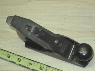 Old Stanley 1 smooth plane solid collectible tool example sweet heart era 3