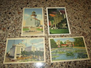 Vintage Postcards - San Diego - 4 - Uncirculated - U.  S.  Grant Hotel,  Balboa Park,  Etc.