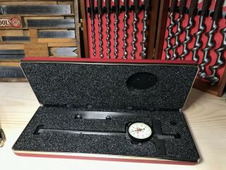 Minty Starrett No.  450 Dial Depth Gage Tool - Hook Case Base Extension Machinist 2