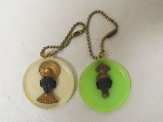Vintage 1960s Keychain Figural Tiki African Gods Would Make Great Earrings