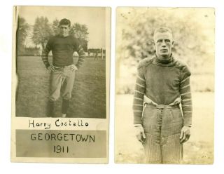 2 Rppc Georgetown University Football Players Washington,  Dc 1911 & C1918