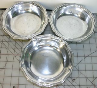 Vintage Wilton Rwp Armetale Pewter Ware Columbia Polished Queen Anne Soup Bowls