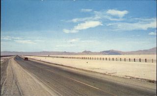 Bonneville Salt Flats Utah Ut 1960s Postcard