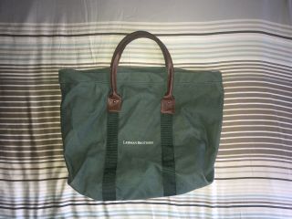 Lehman Brothers Tote Bag,  Green.  Rare