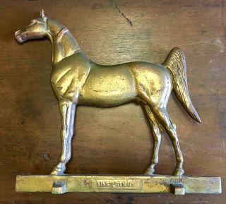 Kings Genius Horse Door Stopper American Saddlebred Brass Plated Cast Iron