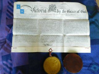 Queen Victoria - Rare Document With Huge Great Seal