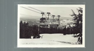 Mt Hood Oregon Skiway To Timberline From Upper Terminal Skiing Snow Real Photo