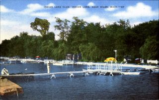 Indian Lake Club Near Niles Michigan Mi Boats 1940s