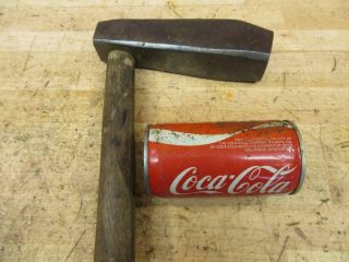 Antique Marked 6 - 1/2 Lb 7 - 1/2 " Long Dog Head Blacksmith Saw Knife Makers Hammer