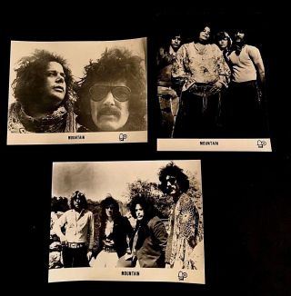 1970 Mountain Leslie West Felix Pappalardi Corky Laing 3 Bell Recs Promo Photos
