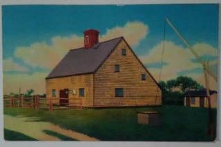 Vintage Massachusetts Postcard Jethro Coffin House Built 1686 Nantucket Ma