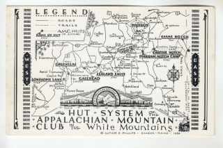 Map Of Hut System Appalachian Mountain Club Nh