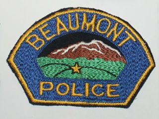 Very Old Beaumont Police Riverside County California Ca Pd Vintage Worn