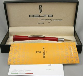 Delta Aurodromo Monza 80th Red & Sterling Silver Limited Edition Fountain Pen