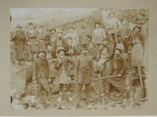 Quarry Workers With Tools C1900s Photo By Gieseke Of Dresden - Striesen
