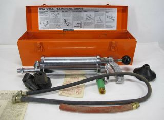 Kinetic Water Ram Pipe/drain Cleaning Tool Hydraulic Mfg Co Model E W/case Yqz